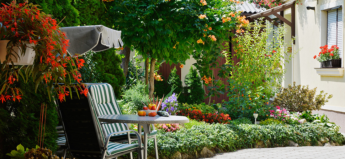 Blumengarten im Gästehaus Blumenhof Wegleitner